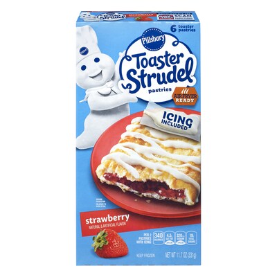 Pillsbury Toaster Strudel, Strawberry, 11.7 oz, 36/Pack (600-04142)