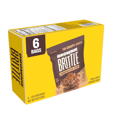 Brownie Brittle Chocolate Chip Cookies, 6 oz., 6 Bags/Pack (BBCC6)