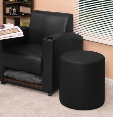 Regency Logan Vinyl Ottoman, Black (N6262BK)