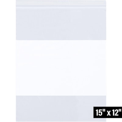 12 x 15 Reclosable Poly Bag, 4 Mil, Clear, 500/Carton (PB4017)