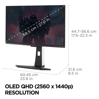 ViewSonic 26.5" 240Hz LED Gaming Monitor, White (XG272-2K-OLED)