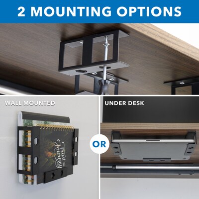 Mount-It! Under Desk Laptop Holder, Fits Laptops, Tablets, and More, Black (MI-7158)