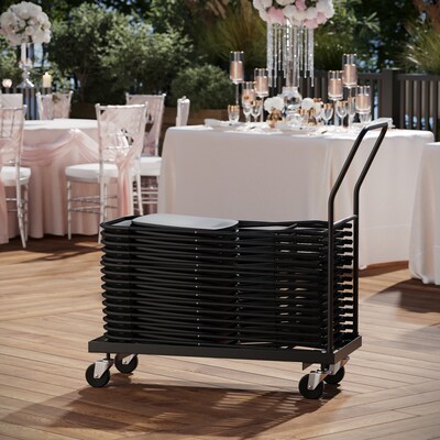 Flash Furniture Steel Folding Chair Dolly, Black