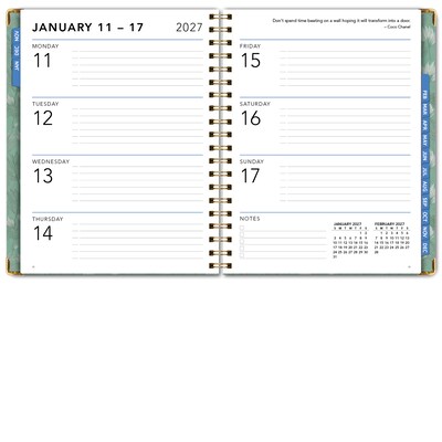 2027 Excello Brands 9" x 11.3" Weekly & Monthly Standard Planner, Paperboard Cover, Whispering Meadow (LGPRT-CY27-8511-86)