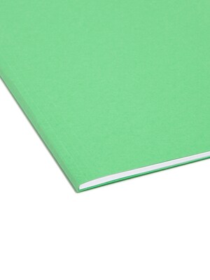 Smead Hanging File Folders, 1/5-Cut Adjustable Tab, Letter Size, Green, 25/Box (64061)