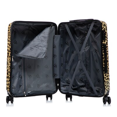 InUSA Prints 28" Hardside Suitcase, 4-Wheeled Spinner, TSA Checkpoint Friendly, Cheetah Animal Print (IUAPC00L-CHE)