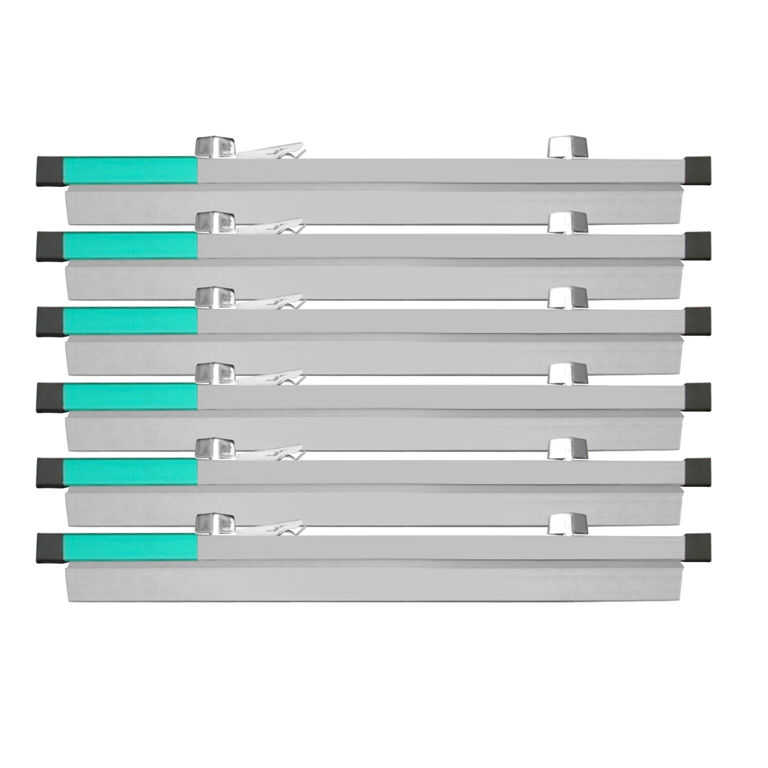 AdirOffice Hanging Clamp Document Holder, 18, Horizontal, Silver Aluminum, 12/Pack (ADI6016--2)