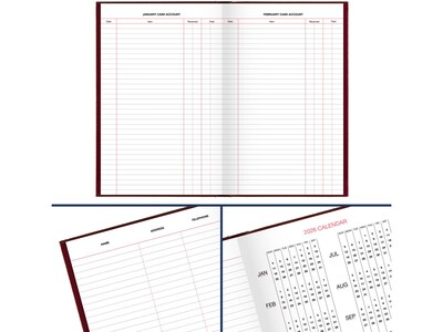AT-A-GLANCE Standard Hardcover 2025 Daily Diary, 7.75 x 12, Ruled, Red (SD377-13-25)
