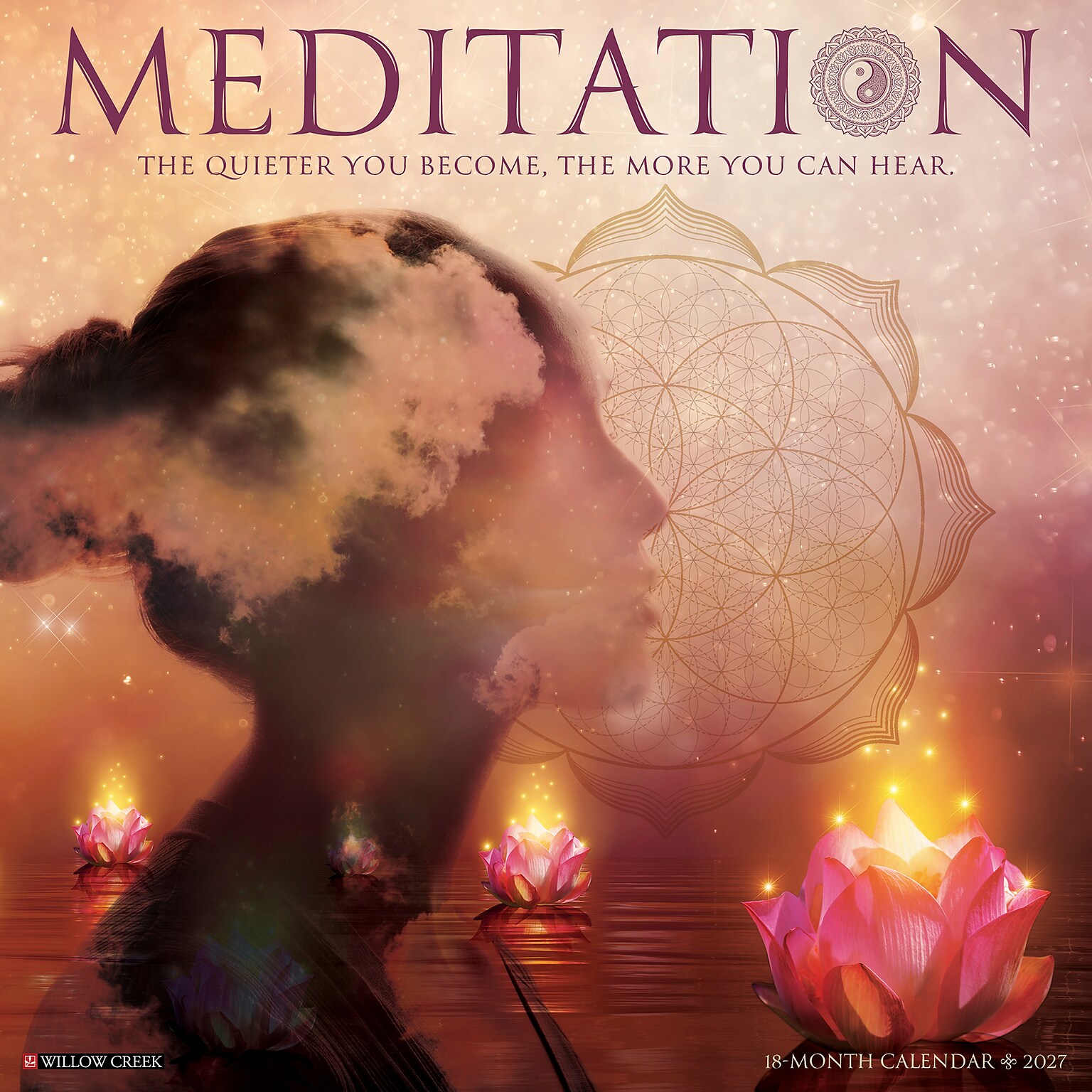 2027 Willow Creek Meditation 12 x 12 Monthly Wall Calendar, Assorted Colors (61169)