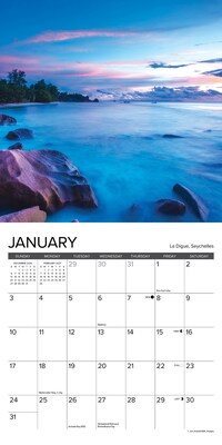 2027 Willow Creek Ah The Beach! 7" x 7" Monthly Wall Calendar, Assorted Colors (63866)