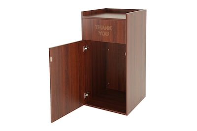 Alpine Industries Wood Trash Can, 40 Gallon, Mahogany (476-MA)