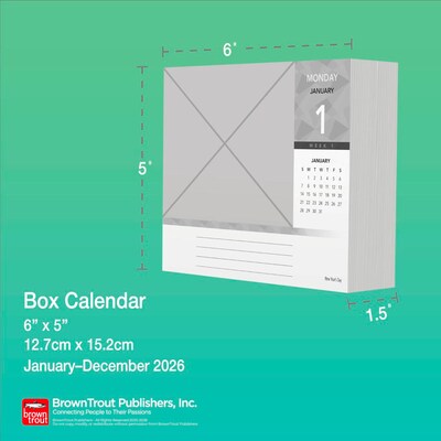 2026 BrownTrout Chickens 6.06" x 5.13" Day-to-Day Calendar (9798330702855)