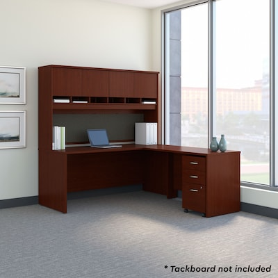 Bush Business Furniture Westfield 72W L Shaped Desk with Hutch and Mobile File Cabinet, Mahogany (SR