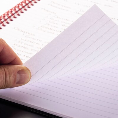 Black N' Red 1-Subject Professional Notebooks, 8.5" x 11", Wide Ruled, 70 Sheets, Black (K67030)