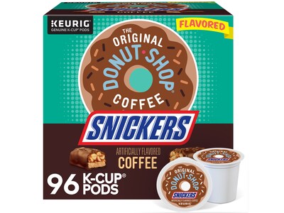 The Original Donut Shop Snickers Coffee Keurig® K-Cup® Pods, Light Roast, 96/Carton (5000367239CT)