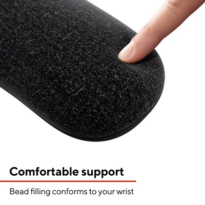Staples TECH Beaded Non-Skid Wrist Rest, Black/Gray (23943)