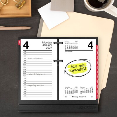2027 AT-A-GLANCE 6 x 3.5 Daily Calendar Refill Pages, White/Black (E717T-50-27)