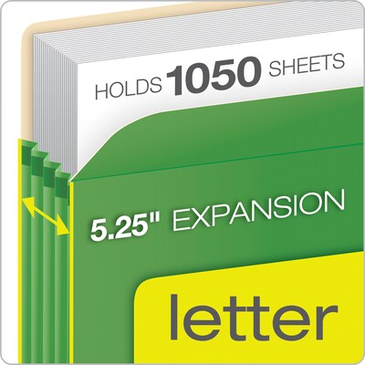 Pendaflex File Pocket, 5 1/4" Expansion, Letter Size, Assorted Colors, 5/Pack (1534G5ASST)