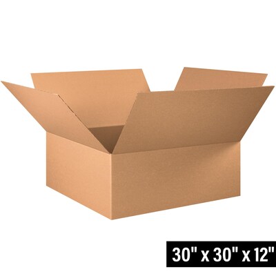 30 x 30 x 12 Shipping Boxes, 32 ECT, Brown, 10/Bundle (303012)