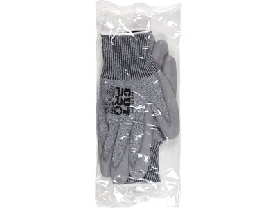 MCR Safety Cut Pro Hypermax Fiber/Polyurethane Work Gloves, XL, A2 Cut Level, Salt-and-Pepper/Gray, Dozen (92752PUXL)