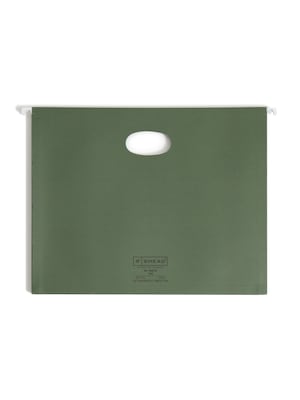 Smead Hanging File Folders, 1-3/4 Expansion, Letter Size, Standard Green, 25/Box (64218)