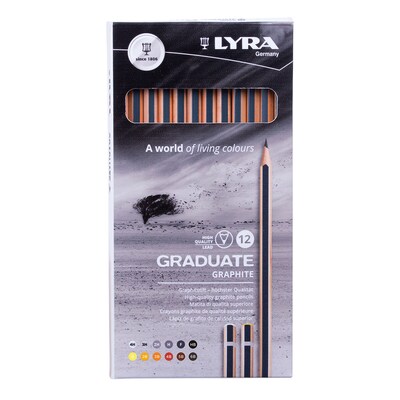 Lyra Graduate Graphite Pencil Set, Assorted Colors, 12 Pencils/Set, 2 Sets/Bundle (LYXL1171120-2)