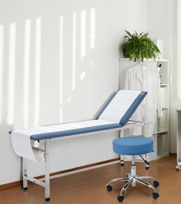 Viva Comfort Armless Vinyl Medical and Lab Stool, Blue (ADI910-01-BLU-MK)