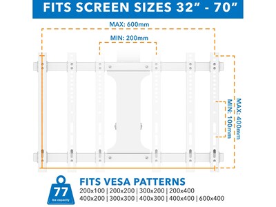 Mount-It! Full-Motion Motorized Ceiling TV Mount, 77 Lbs. Max. (MI-4224W)