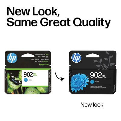 HP 902XL Cyan High Yield Ink Cartridge, Prints Up to 750 Pages (T6M02AN#140)