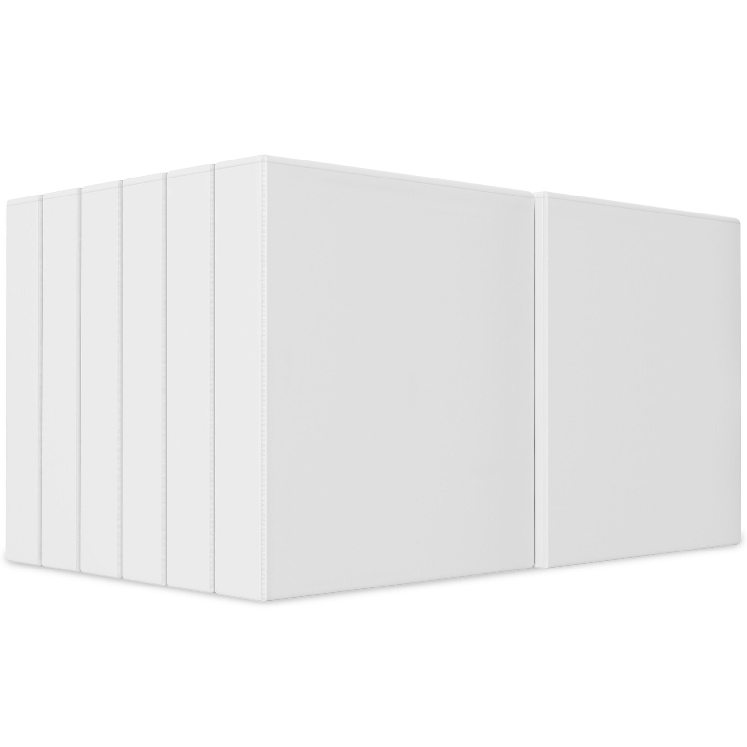Staples 1 1/2 3-Ring View Binders, White, 12/Pack (23729/21686)