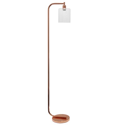 Creekwood Home 63" Metal Floor Lamp with Cylindrical Shade, Rose Gold (CWF-1000-RG)