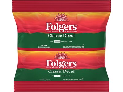 Folgers Classic Decaf Coffee Fraction Pack, Medium Roast, 2.7 oz., 50 Packs/Carton (2550006220)