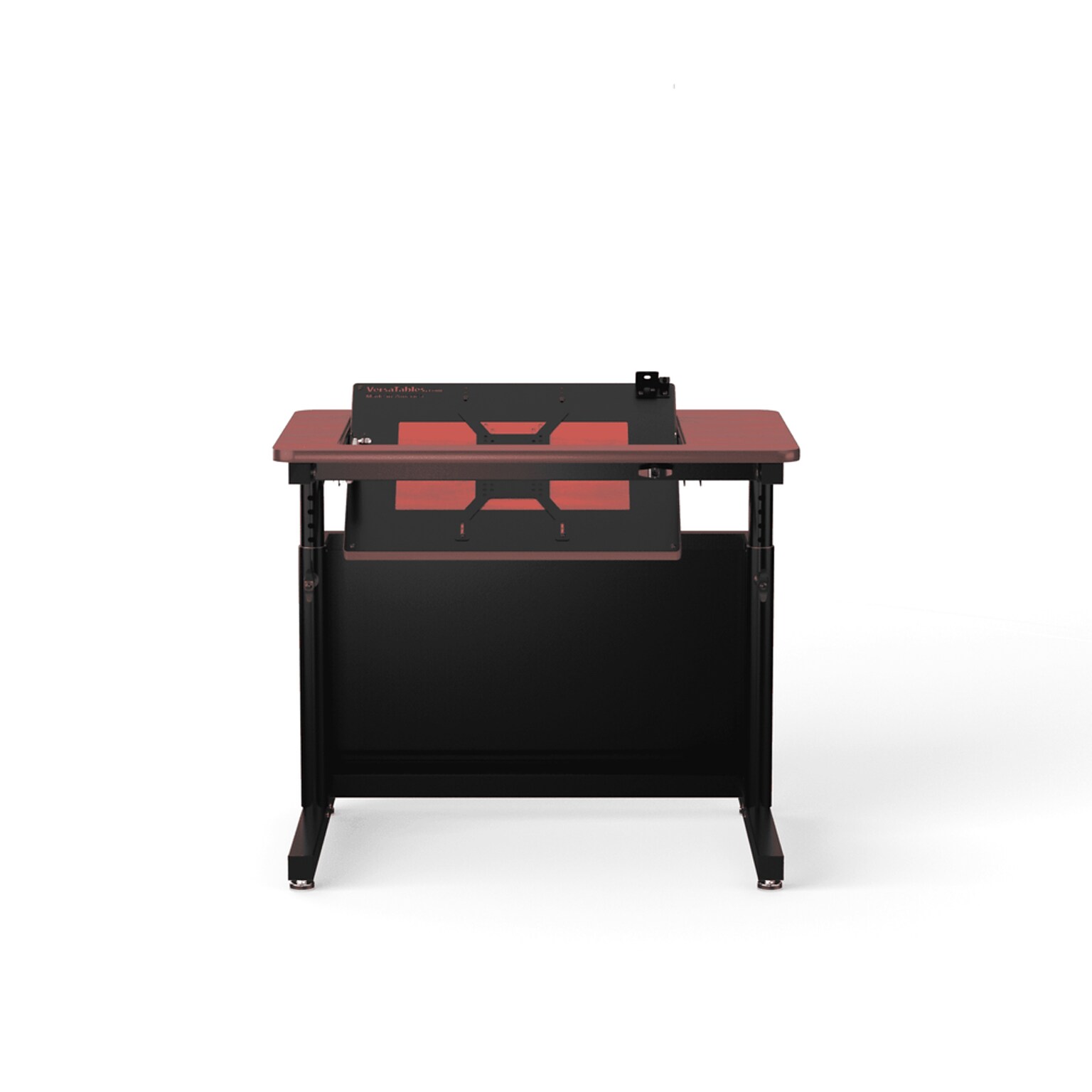 VersaDesk Revolution 36W Manual Adjustable Standing Computer Table, Cherry/Black (RST3624-BC)