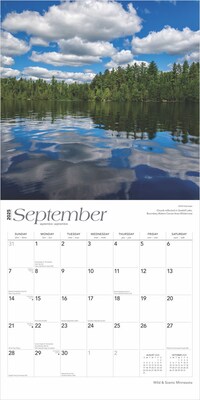 2025 BrownTrout Minnesota Wild & Scenic 12" x 12" Monthly Square Wall Calendar (9781975475284)