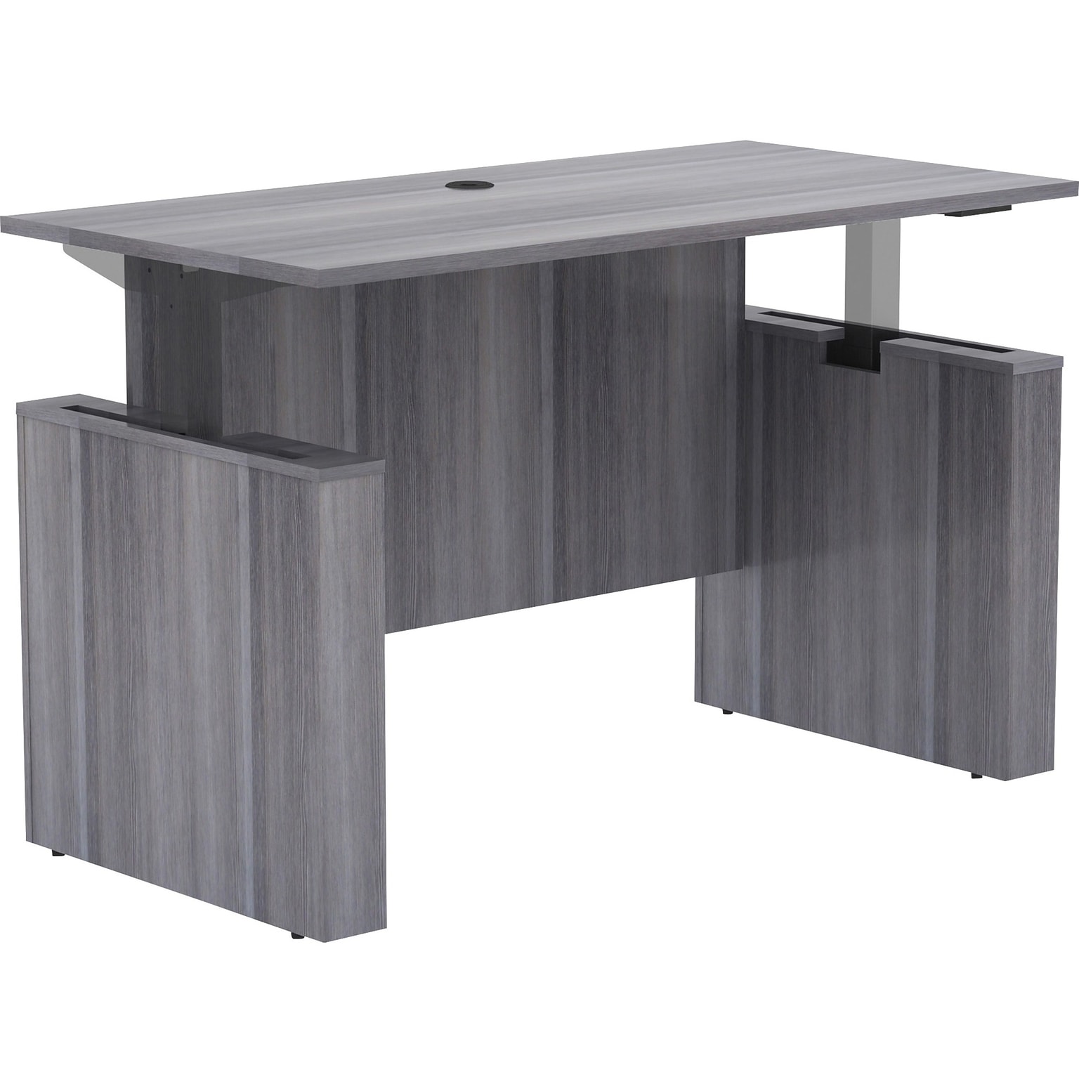 Lorell Essentials Series 60W Electric Adjustable Standing Desk, Weathered Charcoal (LLR69572)