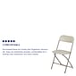 Flash Furniture Plastic Folding Chair, Beige, Set of 4 (4LEL3BEIGE)