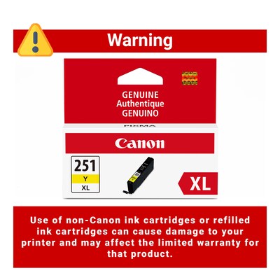 Canon 251XL Yellow High Yield Ink Cartridge (6451B001)