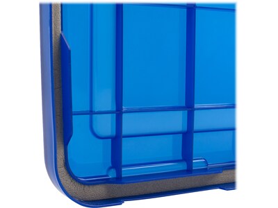 Iris WeatherPro 40 Qt. Latch Lid Storage Bin, Clear/Blue (500202)