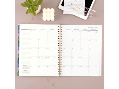 2025 AT-A-GLANCE Badge Floral 8.5" x 11" Weekly & Monthly Planner, Poly Cover, Multicolor (1722F-905-25)