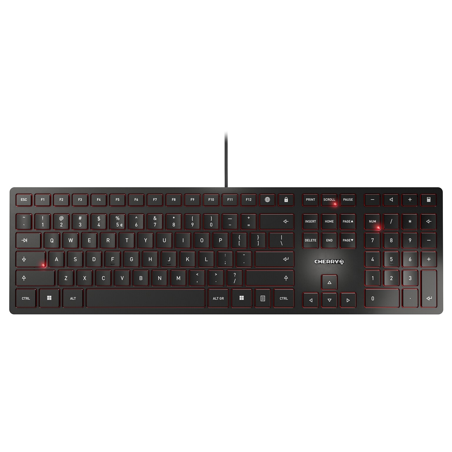 Cherry KC 6000 SLIM Wired Keyboard, Black (JK-1600EU-2)