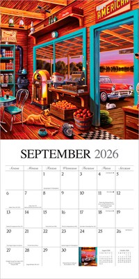 2026 BrownTrout Vintage Country 12" x 12" Monthly Wall Calendar (9781773728742)