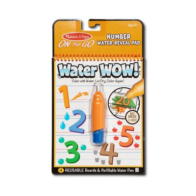 Melissa & Doug On the Go Water Wow! Reusable Water-Reveal Pad, 48/Pack (5399)
