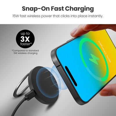 MYBat 360° Wireless Charger 15W Fast Charging Meets 360° Stand & Grip