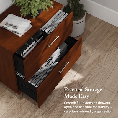 Bush Furniture Somerset Lateral File Cabinet, Hansen Cherry (WC81780)