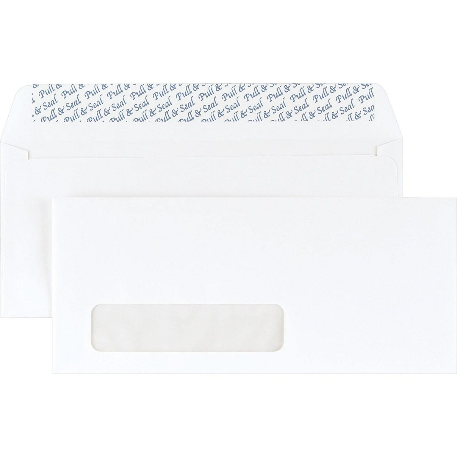 Staples #10 Left-Window EasyClose Business Envelopes, White, Peel & Seal, 9.5 x 4.125, 500/Pack