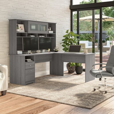 Bush Furniture Cabot 72"W Desk Hutch, Modern Gray (WC31373)