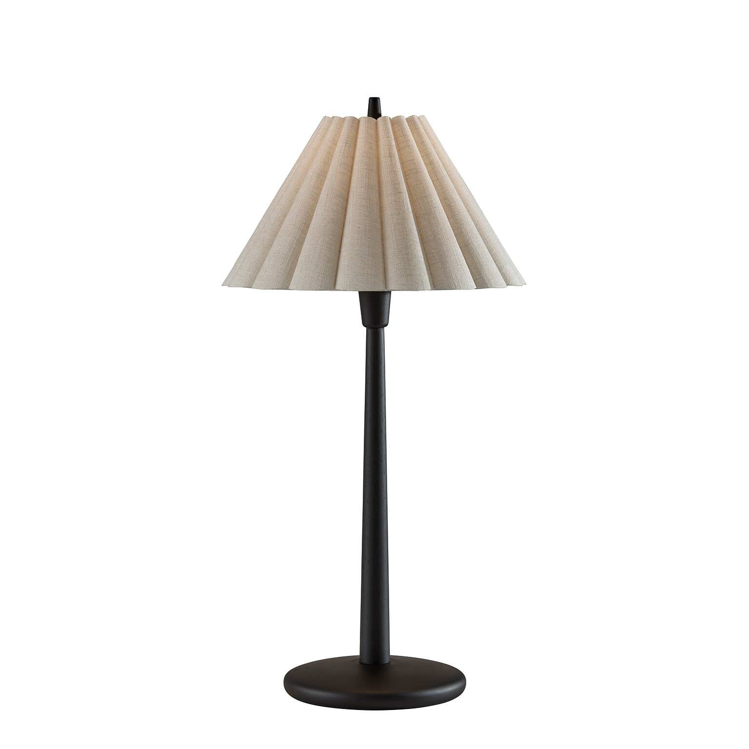 Adesso Scallop 28.75 Incandescent Table Lamp, Black/Cream (4143-01)