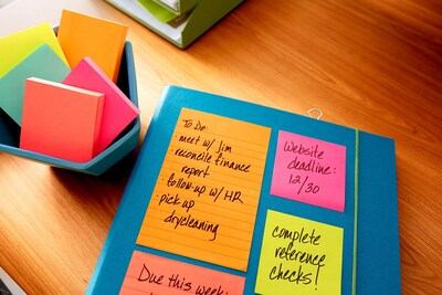 Post-it Notes, 3" x 3", Floral Fantasy Collection, 100 Sheet/Pad, 14 Pads/Pack (65414AU)