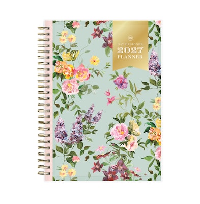 2027 Blue Sky Day Designer 5.875 x 8.625 Weekly & Monthly Planner, Graceful Green (161651)