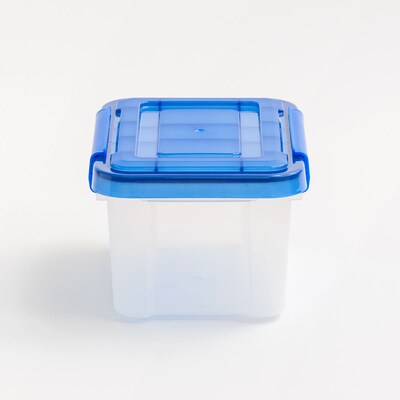 Iris 6.5 Quart Element Resistant Ultimate Clear Plastic Latching Storage Bin, Clear, 5/Pack (500136)